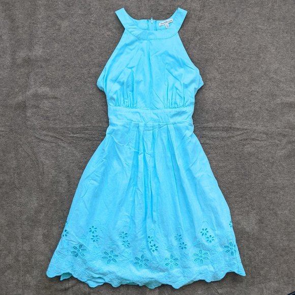 Charlotte Russe Embroidered Blue Racerback Dress - Picture 3 of 10